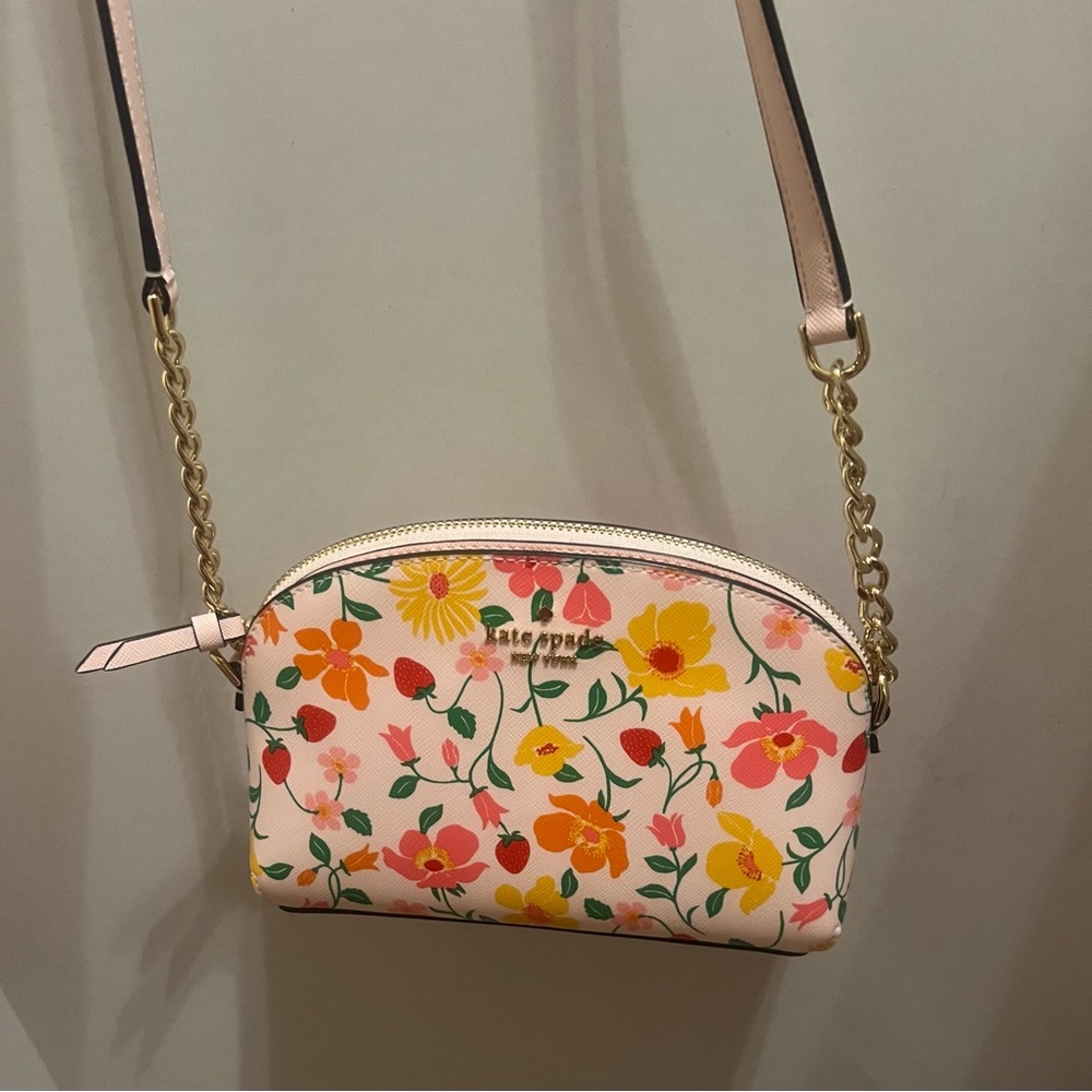 Kate Spade floral cross body bag pink and multicolor KL233 - Picture 1 of 7